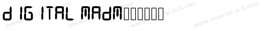 digital madm字体转换